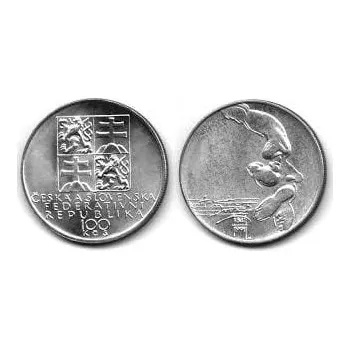 Stříbrná mince 100 Kčs Antonín Dvořák 150. výročí narození 1991