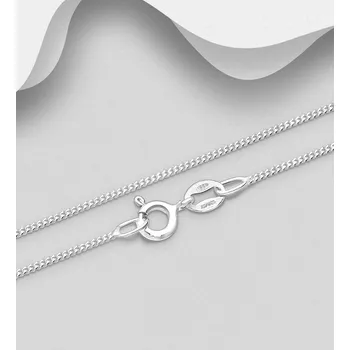 Řetízek Stříbrný řetízek Curb Chain, 1 mm široký o délce 50,8 cm