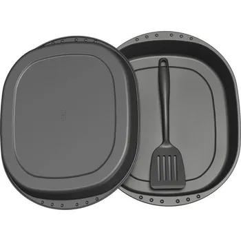 Nádoba na pečení Forma na smažení/pečení s víkem, 3dílná sada kulatá