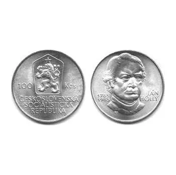 Mince:Stříbrná mince 100 Kčs Ján Hollý 200. výročí narození 1985