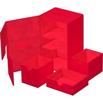 Příslušenství ke karetním hrám Ultimate Guard Twin Flip`n`Tray 160+ XenoSkin Monocolor Red