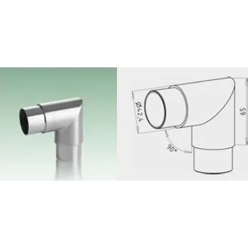 Zábradlí JAP Nerezová Spojka madla 90° ostrá, AISI 304