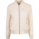 Ladies Diamond Quilt Nylon Jacket - whitesand S
