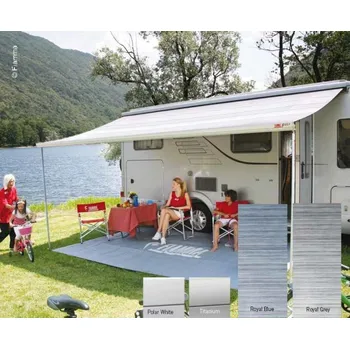 Stínicí technika Markýza FIAMMA F45 L (552x250cm), stříbrný kryt, šedá plachta