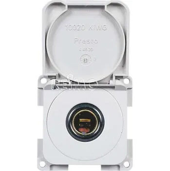 Příslušenství ke karavanu Zásuvka vestavěná 12V s krytem, voná, bílá