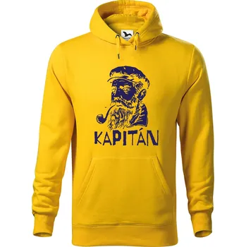 Pánská mikina DOBRÝ TRIKO Pánská mikina s potiskem Kapitán Velikost pánské mikiny: 3XL, Barva: Žlutá