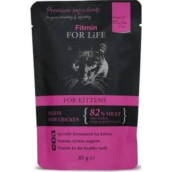 Krmivo pro kočku Fitmin For Life Kuřecí kapsička pro koťata 6 × 85 g