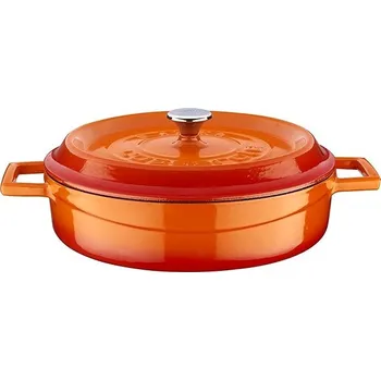 Hrnec LAVA Metal Kastrol litinový kulatý, oranžový, obsah 2,4 l, 24 cm