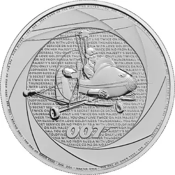 Royal Mint JAMES BOND Z ROKU 1960 SIX DECADES OF 007 2024 2 £ 1 OZ Stříbrná mince