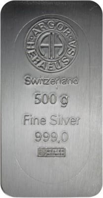 Argor Heraeus stříbrný slitek 500 g