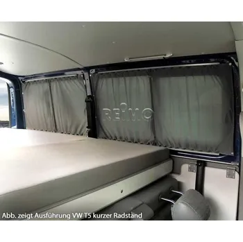 Příslušenství ke karavanu Zatemňovací závěs na zadní okna pro Volkswagen Caddy Maxi dvouvrstvý šedý/černý