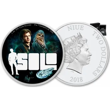 Niue Island 2018 Niue 2 Dollar 1-oz Star Wars Han Solo Colorized Proof