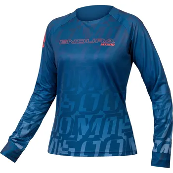 Cyklistické oblečení Endura dámský dres MT500 Print Tee LTD s dlouhým rukávem Borůvka - vel. XL r.23
