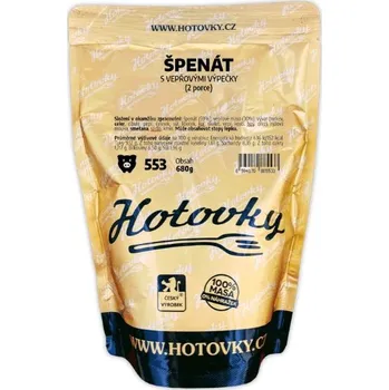 Outdoor vaření Hotovky Špenát s vepřovými výpečky - 2 porce - 680 g