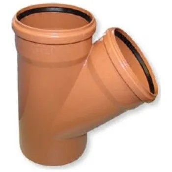 kanalizace Kanalizace - kanalizační odbočka 45 stupňů s hrdlem KGEA průchod 250mm odbočení 110mm