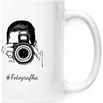 Hrnek malý bílý s potiskem hrnek pro fotografku