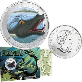 Royal Canadian Mint 2011 25c Kanadská mýtická stvoření: Memphre – barevná mince