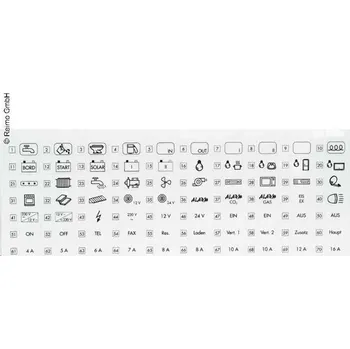 Příslušenství ke karavanu Černá piktogramová fólie