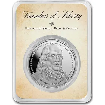 UNITED STATES MINT Mince Zakladatelé svobody: Franklin Svobodná řeč TEP 1 oz