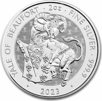Royal Mint Mince Královské tudorovské bestie The Yale of Beaufort 2 oz