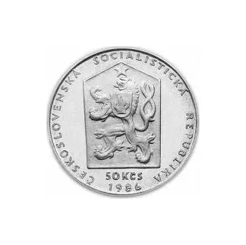 Stříbrná mince 50 Kčs Český Krumlov 1986