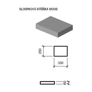 Příslušenství pro plot DITON LINIE DŘEVA QUICK WALL WOOD Sloupková stříška DUB arktic 25/35/6cm