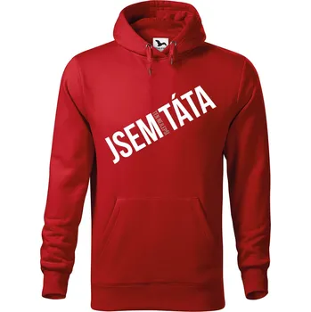 Pánská mikina DOBRÝ TRIKO Pánská mikina s potiskem Nejlepší TÁTA Velikost pánské mikiny: 4XL, Barva: Červená