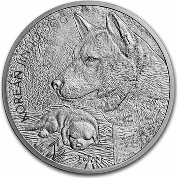 Stříbrná mince Jindo Dog 1 oz 2021 Jižní Korea
