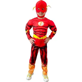 FunCo Dětský kostým Svalnatý Flash s maskou 110-122 M
