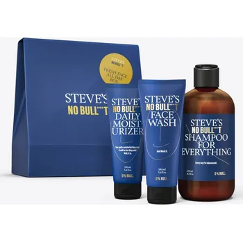 Kosmetická sada Steves Stevův obličejový box (Face Wash, Shampoo, Daily Moistturizer), 3 ks