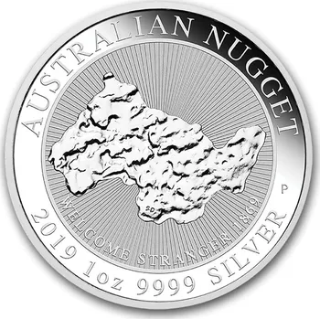 Stříbrná mince Welcome Stranger 1 oz Australian Nugget 2019 Ag 9999 Perth Mint