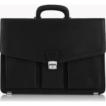 Pánská aktovka Paolo Peruzzi Pánská kožená aktovka Peruzzi VINTAGE; matná černá