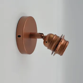 Objímka na žárovku Nástěnná lampička s kroužkem měděná Vintage