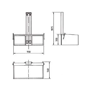 Držák 3-bodového pásu 990 mm
