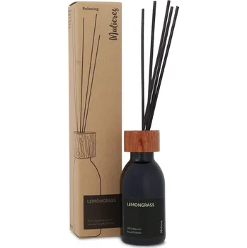 Vonný olej Mulieres Přírodní aroma difuzér s tyčinkami - citronová tráva (100 ml) - vydrží vonět až 3 měsíce
