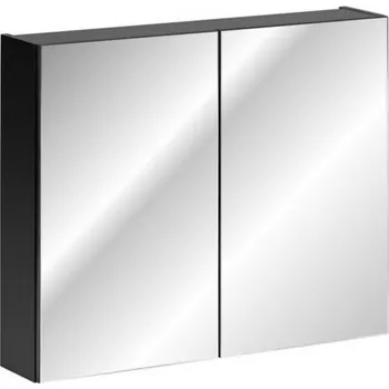 Koupelnový nábytek Koupelnová skříňka se zrcadlem SANTA FE BLACK 80cm