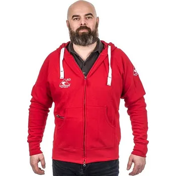 Pánská mikina Mikina ACI s kapucí celopropínací na zip červená Velikost: M