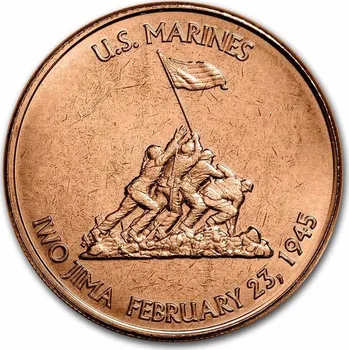 UNITED STATES MINT Mince - 1 oz Měděná - US Marines: Iwo Jima