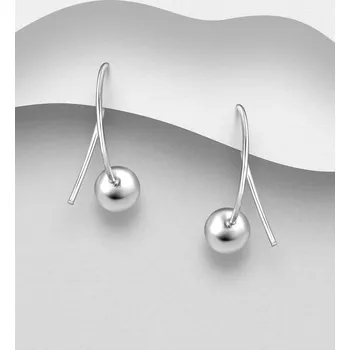 Náušnice Stříbrné 925 náušnice s háčkem a kuličkou