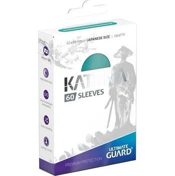 Příslušenství ke karetním hrám Ultimate Guard - Katana Sleeves Japanese Size Turquoise 60 obalů
