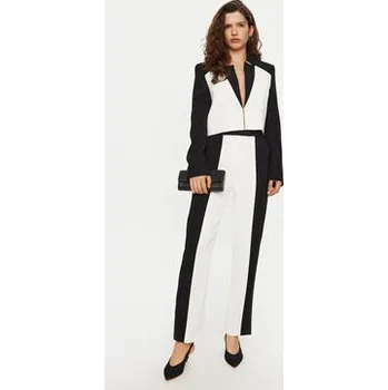 Dámské kalhoty KARL LAGERFELD Kalhoty z materiálu A1W10125 Bílá Slim Fit 40
