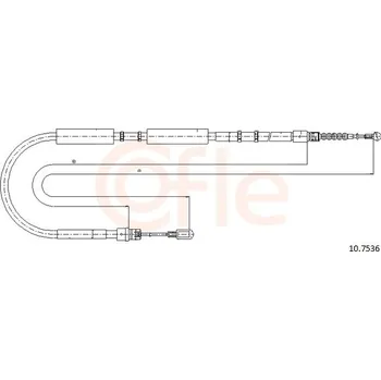 Autodíl Lanko ruční brzdy COFLE 92.10.7536