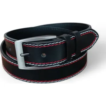 Módní doplněk Pánský kožený opasek Penny Belts Dylan černý Délka: 95 cm