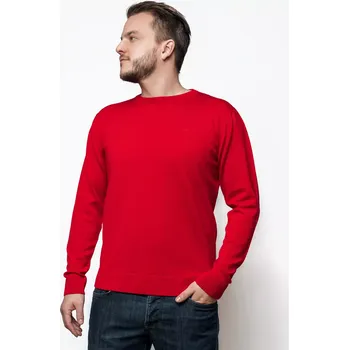Pánský svetr Pánský vlněný svetr Merino Červená M