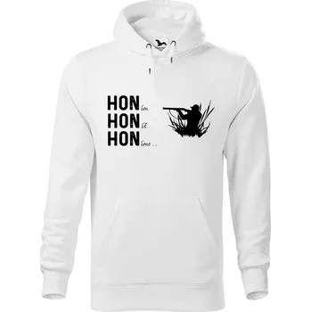 Pánská mikina DOBRÝ TRIKO Vtipná pánská mikina s potiskem Hon Velikost pánské mikiny: L, Barva: Bílá