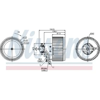 Ventilátor topení a klimatizace vnitřní ventilátor NISSENS 87093