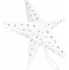 Vánoční dekorace Springos CA1015 papírová hvězda pěticípá 25 cm bílá