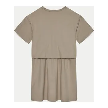 Oblečení a móda Calvin Klein Jeans Každodenní šaty IG0IG02770 Béžová Relaxed Fit 10Y