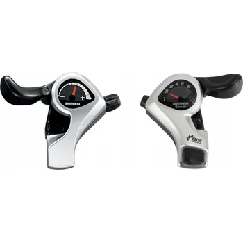 Řazení na kolo SHIMANO TOURNEY SL-TX50 řadící páčka 3x6kolo SIS, levá + pravá, stříbrná - OEM