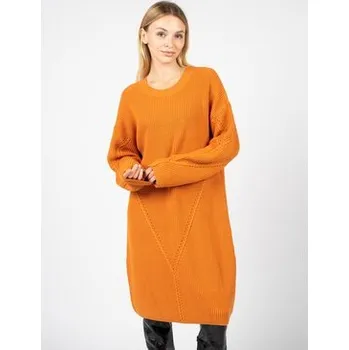 Dámské šaty Silvian Heach Každodenní šaty PGA22285VE Oranžová Regular Fit XXS